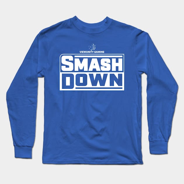 Smash Down: White Long Sleeve T-Shirt by ViewUnity Gaming